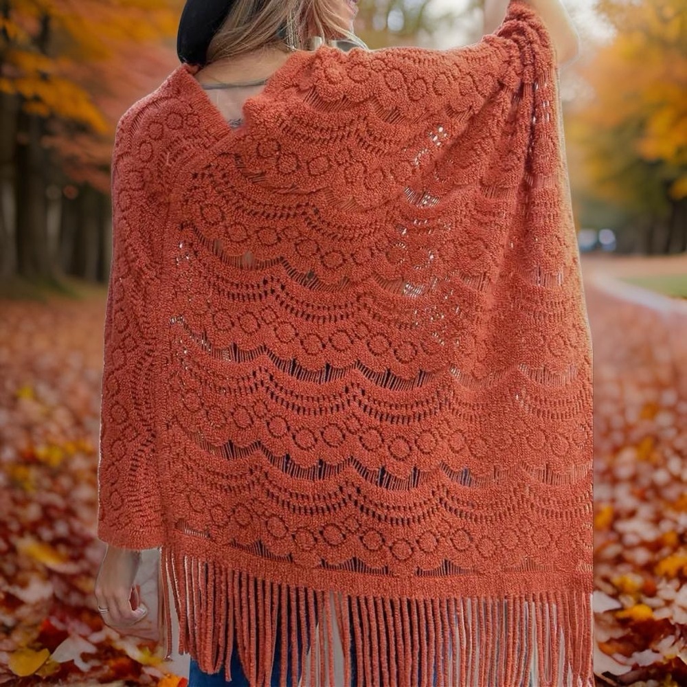 Rust Poncho - Picture 2 of 3